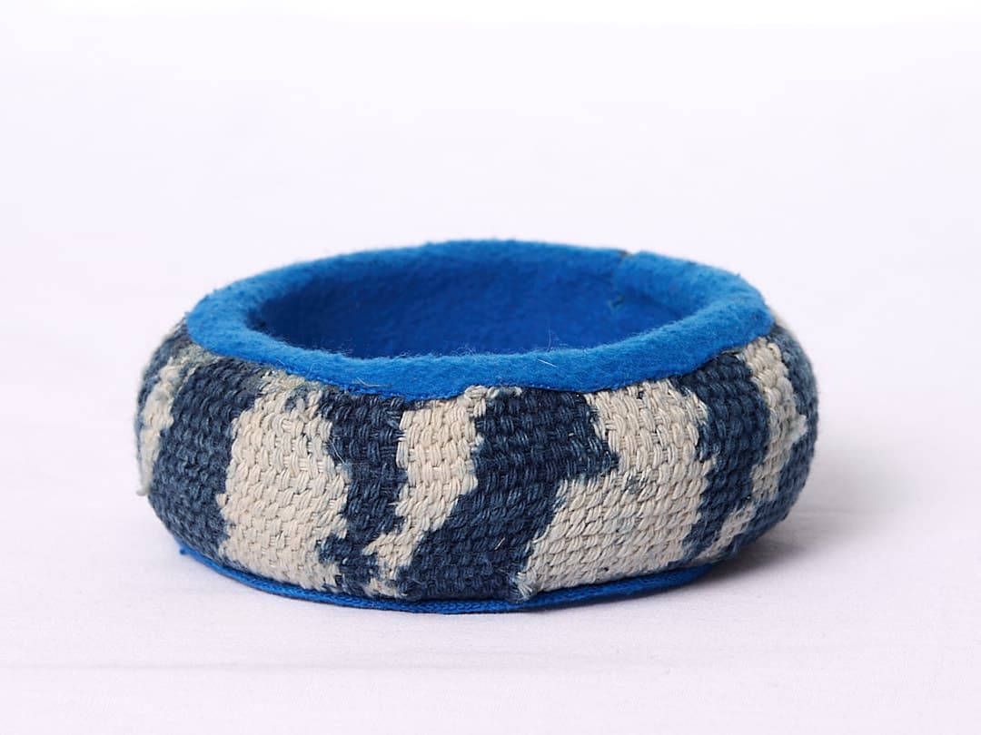 Pochette ovale bogolan ligne