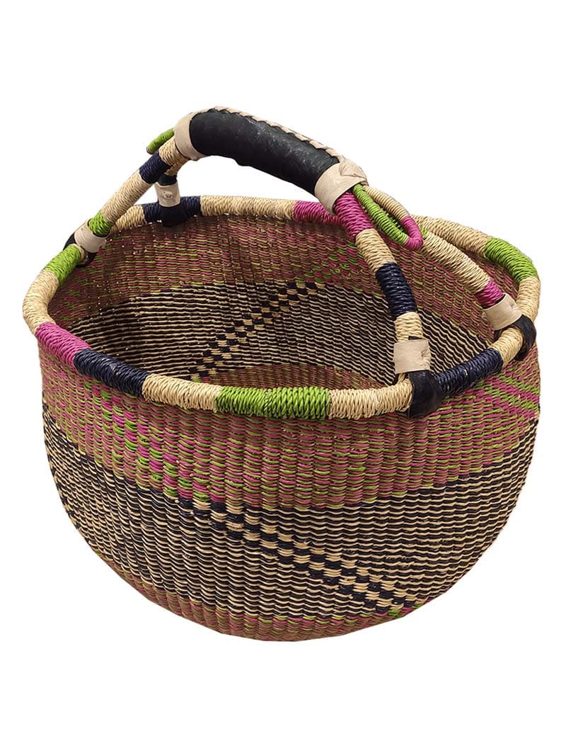 Panier du Ghana Artisanal Décoratif Tissé à la Main