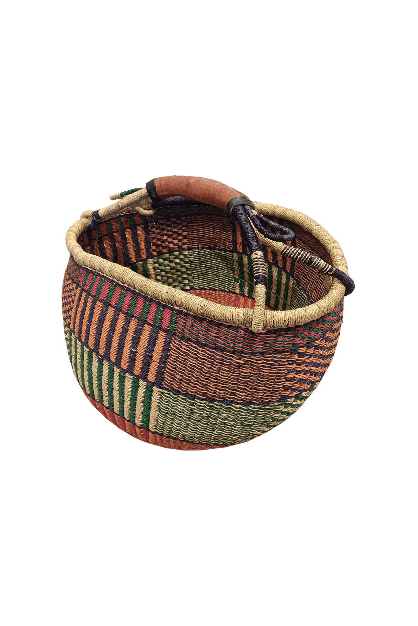 Panier du Ghana Artisanal Décoratif Tissé à la Main Ghanéen — 2